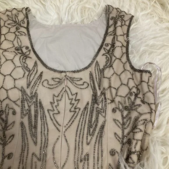 ADRIANNA PAPELL Sleeveless Beaded Short Dress - Picture 10 of 13